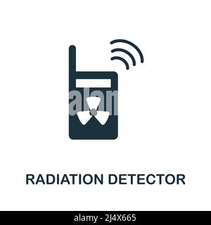 Symbol für Strahlungsdetektor. Symbol für monochromen einfachen Strahlungsdetektor für Vorlagen, Webdesign und Infografiken Stock Vektor