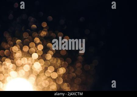 Hintergrund des warmen Bokeh-Lichts Stockfoto