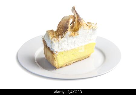 Lemon Meringue Pie Slice Stockfoto