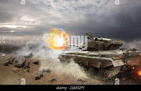 Ukrainischer schwerer Panzerpanzer. Stockfoto