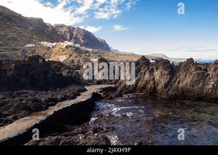 Natürliche Pools El Caletón in Garachico. Teneriffa, Kanarische Inseln, Spanien. Stockfoto