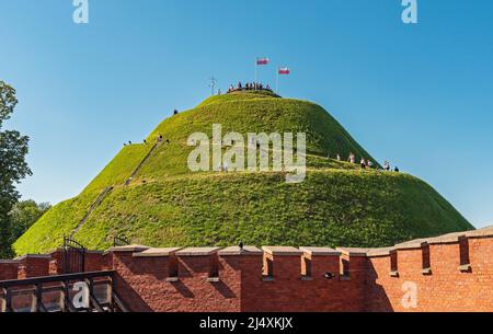 Kosciuszko Mound (Kopiec Kosciuszki), Krakau, Polen Stockfoto