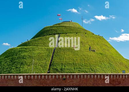 Kosciuszko Mound (Kopiec Kosciuszki), Krakau, Polen Stockfoto