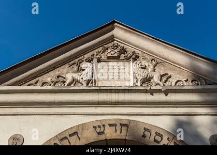 Synagoge Remah (Synagoga Remu), Kazimierz, Krakau, Polen Stockfoto