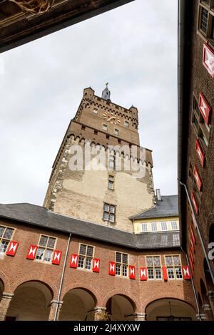 Schwanenburg mit Schwanenturm, dem Wahrzeichen der Stadt Kleve Stockfoto