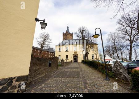 Schwanenburg mit Schwanenturm, dem Wahrzeichen der Stadt Kleve Stockfoto