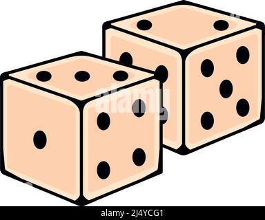 Würfel-Symbolbild Stock Vektor