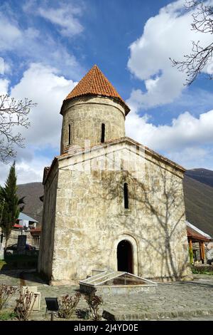 Kirche der Heiligen Elishe oder der Heiligen Mutter Gottes Kirche, Kiş kilsəsi, Müqəddəs Yelisey kilsəsi, Kiş, Kish Dorf, Shaki Rayon, Aserbaidschan, Azərbaycan Stockfoto