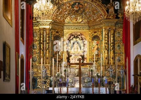 La Palma Island Spanien - 05. März 2022: Innenkirche auf der Plaza las Nieves, Insel La Palma Stockfoto