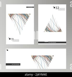 Vektordreiecklinien. Grafik futuristische geometrische Musterillustration Stock Vektor