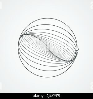 Designvorlage mit Kreis verbinden abstrakte Formen für medizinisches Design. Schwarzer Hintergrund. Linienvektor. Vektormuster Stock Vektor