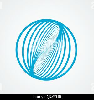 Designvorlage mit Kreis verbinden abstrakte Formen für medizinisches Design. Schwarzer Hintergrund. Linienvektor. Vektormuster Stock Vektor