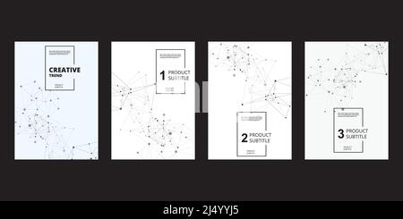 Poster zur Anschlussgestaltung. Design der Informationsbroschüre für den Bildungs Vektor des Grafikelements. Konzept der digitalen Wissenschaftstechnologie Stock Vektor