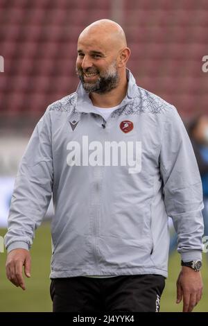 Stadio Oreste Granillo, Reggio Calabria, Italien, 18. April 2022, Stellone Roberto Trainer Reggina während des Spiels Reggina 1914 gegen US Lecce - Italienischer Fußball Serie B Stockfoto