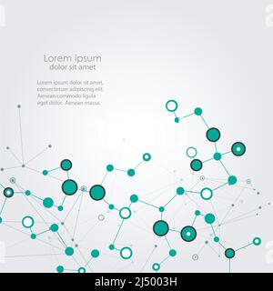 Circle Network Connect auf weißem Hintergrund. Internet-Technologie. Linienvektor. Webdesign Stock Vektor