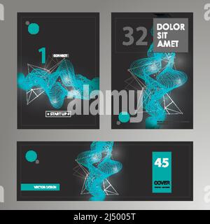 Vector Smoke. Design-Vorlage abdecken. Präsentation moderner Hintergrund Stock Vektor