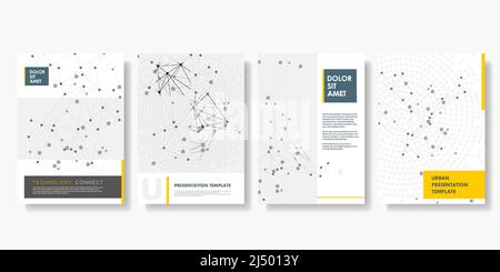 Designhintergrund für Verbindungslinien. Futuristisches Design. Vektorsymbol. Deckblatt-Vorlage für Webpräsentation Stock Vektor
