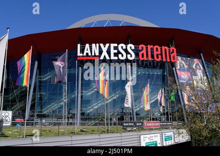 Köln, Deutschland 17. April 2022: LANXESS Arena Deutschlands´s größte Hallenarena Stockfoto