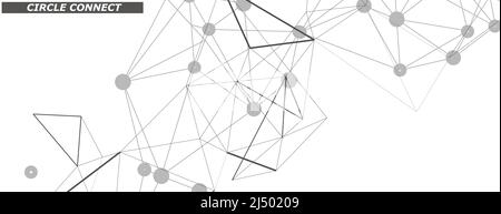 Modernes Muster. Vektorgrafik Vorlage. Linienstil-Vektor. Symbol Connect-Design Stock Vektor