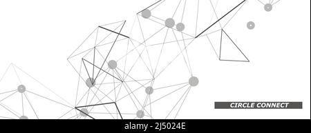 Modernes Muster. Abstrakter moderner Druck. Kommunikationsnetzwerk. Grafische Designvorlage. Vektordarstellung für Technologienetzwerke Stock Vektor