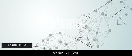 Modernes Muster. Abstrakter moderner Druck. Kommunikationsnetzwerk. Grafische Designvorlage. Vektordarstellung für Technologienetzwerke Stock Vektor
