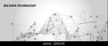 Modernes Muster. Abstrakter moderner Druck. Kommunikationsnetzwerk. Grafische Designvorlage. Vektordarstellung für Technologienetzwerke Stock Vektor
