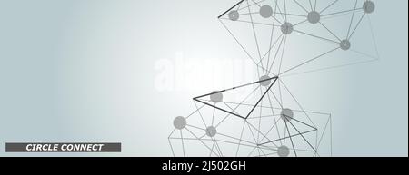 Astract Vektor Grafik Hintergrund Punkte für Banner-Design. Geometrische abstrakte Vektordarstellung. Poster, Karte, Banner, Hintergrunddesign Stock Vektor