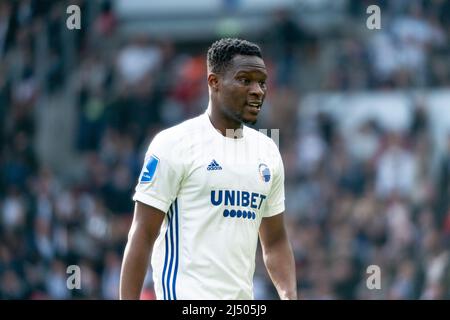 Kopenhagen, Dänemark. 18. April 2022. Khouma Babacar (11) vom FC Kopenhagen während des Superliga-Spiels 3F zwischen dem FC Kopenhagen und Broendby IF in Parken in Kopenhagen. (Foto: Gonzales Photo/Alamy Live News Stockfoto