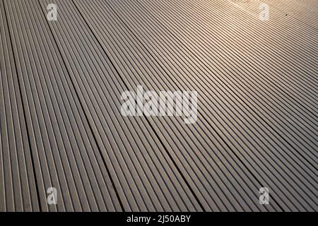 WPC Holz Kunststoff Composit Deck Textur Stockfoto