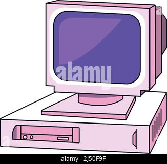 Retro-Desktop-Nostalgie Stock Vektor