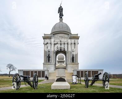 Pennsylvania Memorial im Gettysburg National Military Park in Gettysburg, Pennsylvania. (USA) Stockfoto