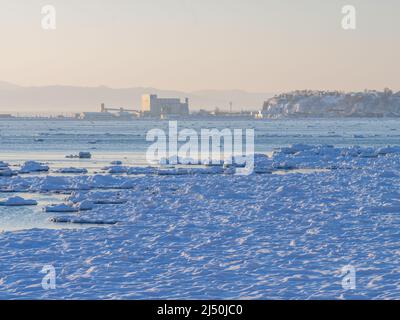 Drift Ice in Abashiri, Hokkaido, Japan Stockfoto