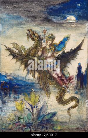 Rêve d'Orient oder La Péri, (Traum vom Orient oder der Peri), Aquarell und Gouache von Gustave Moreau, um 1881 Stockfoto