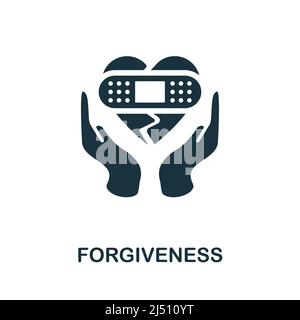 Symbol für Vergebung. Einfaches Element aus der Sammlung sozialer Aktivitäten. Creative Forgiveness Icon für Webdesign, Vorlagen, Infografiken und mehr Stock Vektor