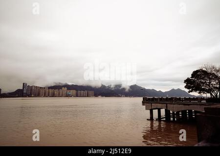 Ou River an einem bewölkten Tag in Wenzhou China Stockfoto