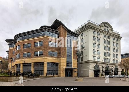 Sandgate House und Malmaison Hotel am Kai in Newcastle upon Tyne, England, Großbritannien Stockfoto