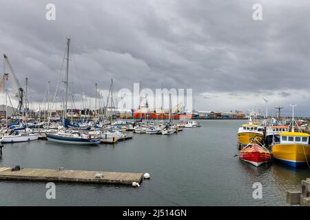 South Harbour und Yacht Club, Blyth, Northumberland, England. Stockfoto