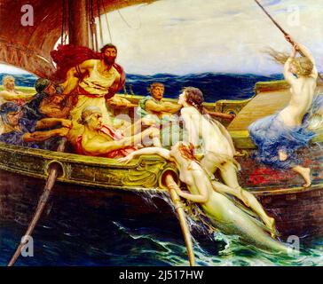 Herbert James Draper - Odysseus und die Sirenen - c1909 Stockfoto