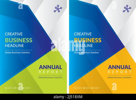 Modern Annual Report Catalogue Cover Design Template Abt. zum Flyer, Broschüre, Katalog, Magazin, Cover, Broschüre, Präsentation, Website, Banner usw. Stock Vektor