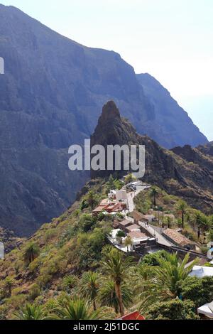 Masca Dorf, die Meistbesuchte Touristenattraktion von Teneriffa in Spanien Stockfoto