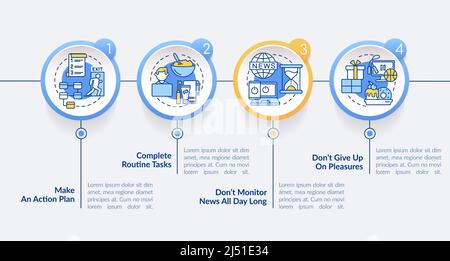 Umgang mit Emotionen Kreis Infografik Vorlage Stock Vektor