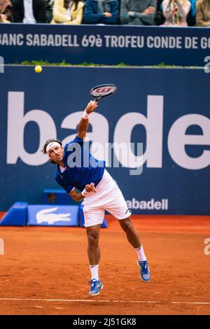 Barcelona, Spanien. 19. April 2022. Feliciano Lopez (EPS) während der Sabadell Open Banc - 69 Conde de Godó Trophy. Quelle: JG/Alamy Live News Stockfoto