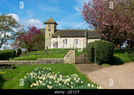 Johannes-der-Täufer-Kirche im Dorf Healaugh, North Yorkshire, England Stockfoto