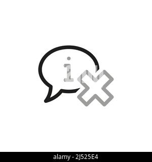 Einfache Gefälschte Nachrichten Verwandte Vektorlinien-Symbol. Enthält Falsche Informationen. Stock Vektor