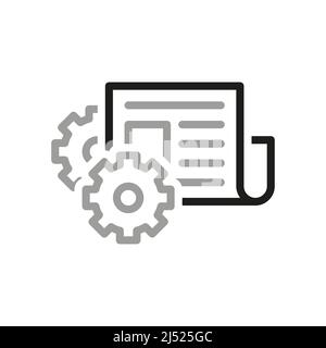 Symbol Für Einfache Nachrichten Mit Bezug Auf Vektorlinien. Fake News und Informationen. Stock Vektor