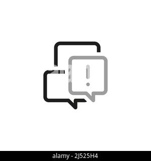 Einfache Gefälschte Nachrichten Verwandte Vektorlinien-Symbol. Enthält Informationen. Stock Vektor