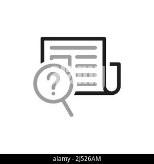 Einfache Gefälschte Nachrichten Verwandte Vektorlinien-Symbol. Vektorgrafik. Stock Vektor