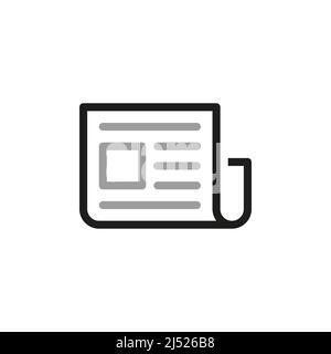 Symbol Für Einfache Nachrichten Mit Bezug Auf Vektorlinien. Fake News und Informationen. Stock Vektor