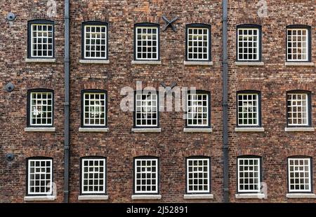 Styal Hes-Hire UK 17. April 2022 das Hauptmühlengebäude der Steinbruch-Bank-Baumwollfabrik Stockfoto