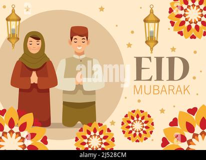 Happy eid mubarak-Karte Stock Vektor